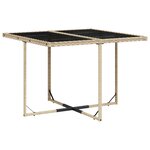 vidaXL Ensemble à manger de jardin et coussins 11 Pièces mélange beige