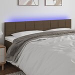 vidaXL Tête de lit à LED Taupe 180x5x78/88 cm Tissu