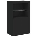 vidaXL Buffet avec lumières LED noir 162x37x100 cm