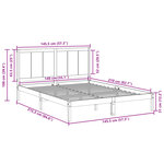 vidaXL Cadre de lit extra long sans matelas 140x210 cm bois massif