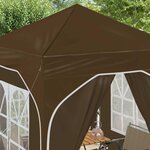 vidaXL Tente de fête pop-up 192 x 192 x 245 cm Taupe