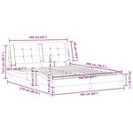 vidaXL Cadre de lit sans matelas Zadar cappuccino 160x200 cm similicuir