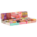 vidaXL Coussin de canapé palette Multicolore Tissu Patchwork