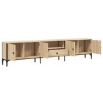 vidaXL Meuble TV à tiroir chêne sonoma 200x25x44 cm bois d'ingénierie