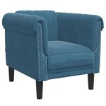 vidaXL Ensemble de canapés 3 Pièces bleu velours