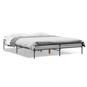 vidaXL Cadre de lit sans matelas sonoma gris 140x200 cm
