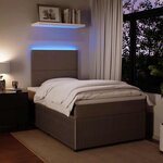 vidaXL Sommier à lattes de lit et matelas gris clair 120x190cm velours