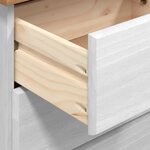 vidaXL Bureau "ASKIM" avec tiroirs Blanc 95x40x75 cm en Bois Massif de Pin