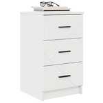 vidaXL Cabinet de chevet avec tiroir Blanc brillant 38 x 38 x 66 cm