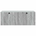 vidaXL Meuble TV mural Sonoma gris 78 5 x 41 x 30 cm Bois d'ingénierie