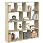 vidaXL Bibliothèque chêne sonoma 132x29x141 5 cm bois d'ingénierie