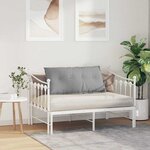 vidaXL Coussin de Dos Gris nuage 100 x 19 x 50 cm tissu