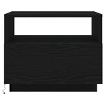 vidaXL Table basse avec lumières LED chêne noir 50x49x40 cm