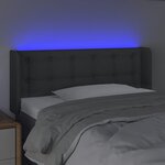 vidaXL Tête de lit à LED Gris foncé 103x16x78/88 cm Tissu
