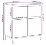 vidaXL Buffet Sonoma gris 60x35x70 cm Bois d'ingénierie