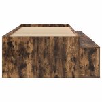 vidaXL Cadre de lit avec rangement Chêne fumé 100 x 200 cm