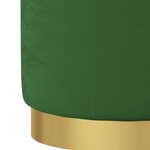 vidaXL Tabouret de rangement rond Vert Velours 31 x 37 cm