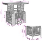 vidaXL Ensemble de salle à manger pour jardin 3 Pièces Gris et Gris foncé