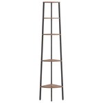 vidaXL Étagère d'angle 5 niveaux Marron foncé et noir 45 5x31 5x180 cm