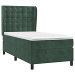 vidaXL Sommier à lattes de lit et matelas Vert foncé 80x200 cm Velours