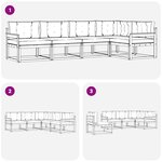 vidaXL Ensemble de canapés d'extérieur 4 pc Blanc et anthracite