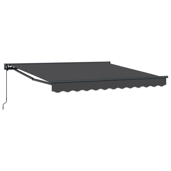 Auvent rétractable manuel vidaXL Anthracite 300x250 cm