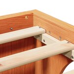 vidaXL Cadre de lit Marron ciré Bois massif 120 x 200 cm Durable