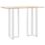 vidaXL Pieds de table de bar en forme de T  2 pièces  blanc  40 x 35 x (110-111) cm  acier