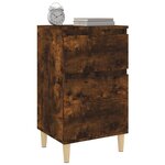 vidaXL Tables de chevet 2 Pièces chêne fumé 40x35x70 cm