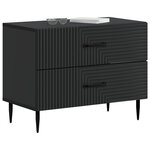 vidaXL Cabinet de chevet Noir 62 x 34 5 x 47 5 cm Bois d'ingénierie