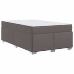 vidaXL Cadre de lit avec matelas Gris 120 x 190 cm tissu