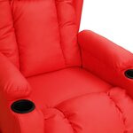vidaXL Fauteuil de massage électrique Rouge Similicuir