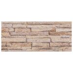 vidaXL Panneaux muraux 3D 14 Pièces marron 100x25 cm EPS