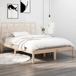 vidaXL Cadre de lit sans matelas 140x190 cm bois massif