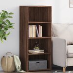 vidaXL Buffet haut chêne marron 50x41x124 cm bois d'ingénierie