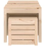 vidaXL Ensemble de boîtes de jardin 3 Pièces bois de pin massif