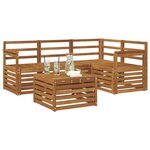 vidaXL Ensemble de canapés d'extérieur 5 Pièces Naturel