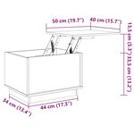vidaXL Table basse Gris 40x50x35 cm Bois massif de pin