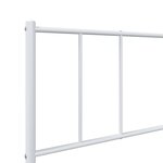 vidaXL Cadre de lit métal sans matelas avec pied de lit blanc 90x190cm