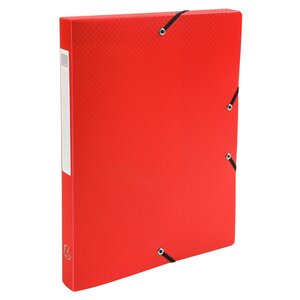 Boite De Classement Exabox Dos 25mm Polypropylène 7/10e Opak - A4 - Rouge - X 8 - Exacompta