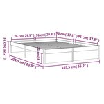 vidaXL Cadre de lit Blanc Bois massif 160x200 cm