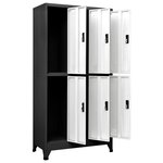vidaXL Armoire à casiers Anthracite et blanc 90x45x180 cm Acier