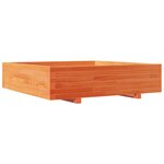 vidaXL Jardinière cire marron 100x100x26 5 cm bois de pin massif