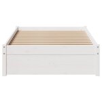 vidaXL Cadre de lit sans matelas blanc 100x200 cm bois de pin massif