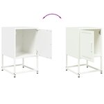 vidaXL Tables de chevet 2 Pièces blanc 36x39x60 5 cm acier