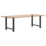 vidaXL Pieds de table à manger Anthracite 2 pièces 80 x (72-73) cm Acier