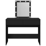 vidaXL Coiffeuse avec LED noir 100x40x130 cm