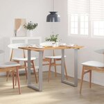 vidaXL Table de salle à manger 118x58x76 cm Bois d'acacia solide