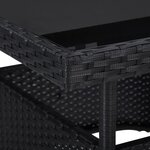 vidaXL Ensemble à manger de jardin 5 Pièces Noir Résine tressée et verre