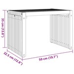 vidaXL Table d'appoint de jardin Marron 50 x 32.5 x 35 cm